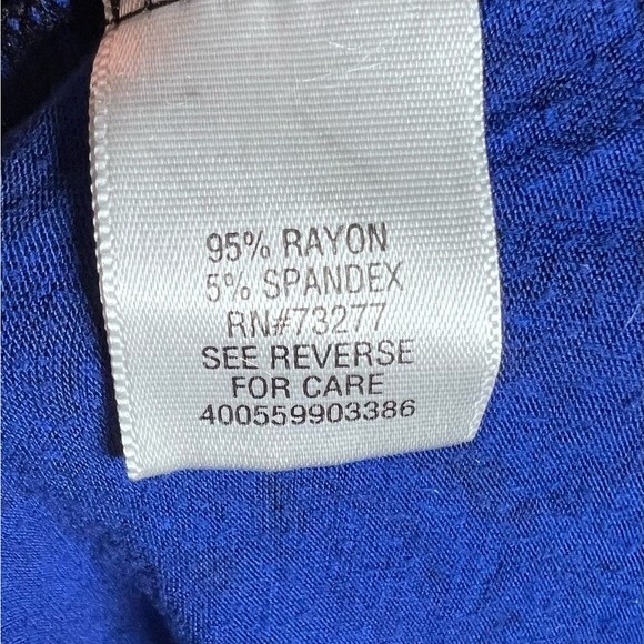 Croft & Barrow royal blue and black asymmetrical tunic top size petite large - Picture 5 of 5